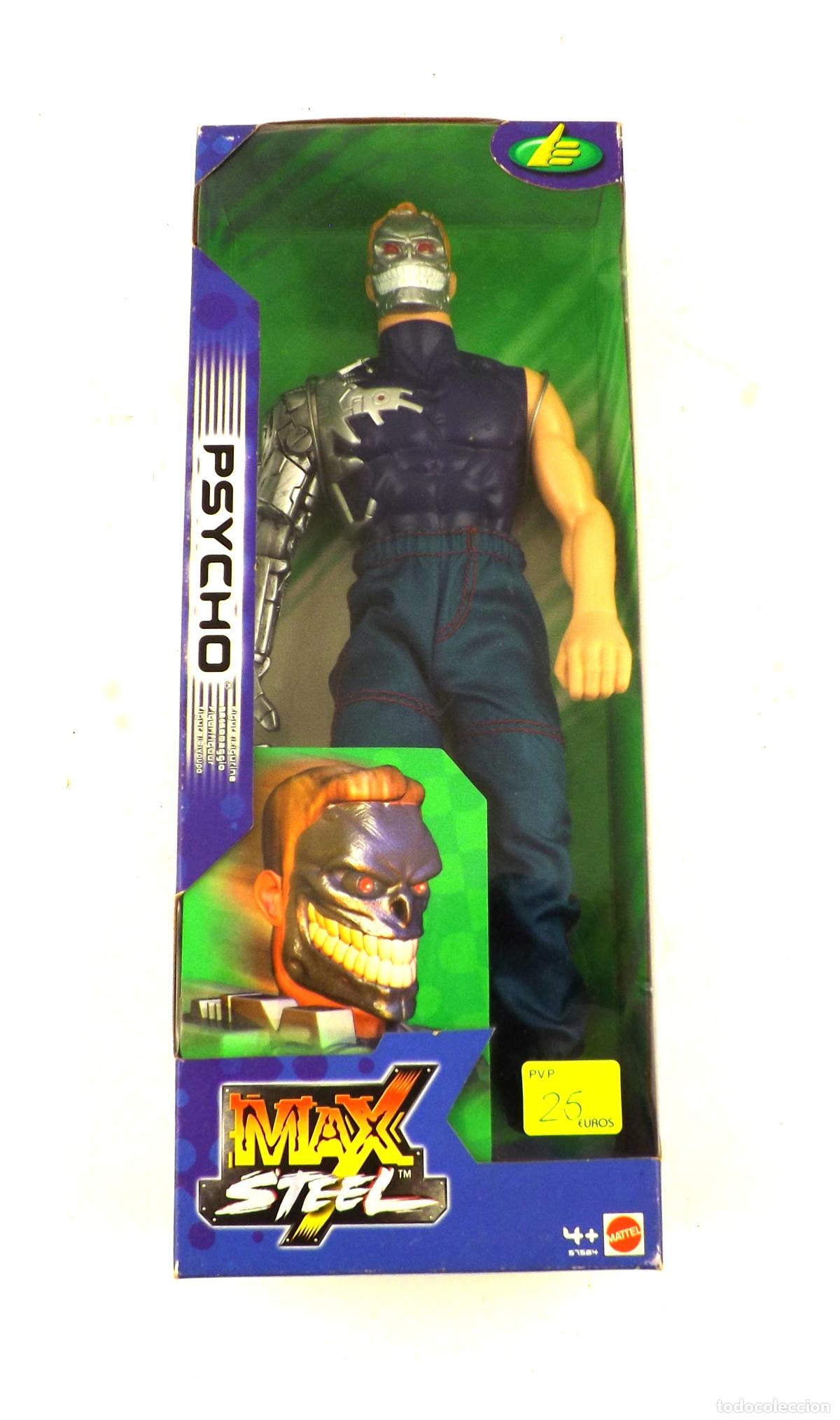 Reproducciones Figuras de Acci&oacute;n: Max Steel Psycho Mattel. Nuevo a estrenar