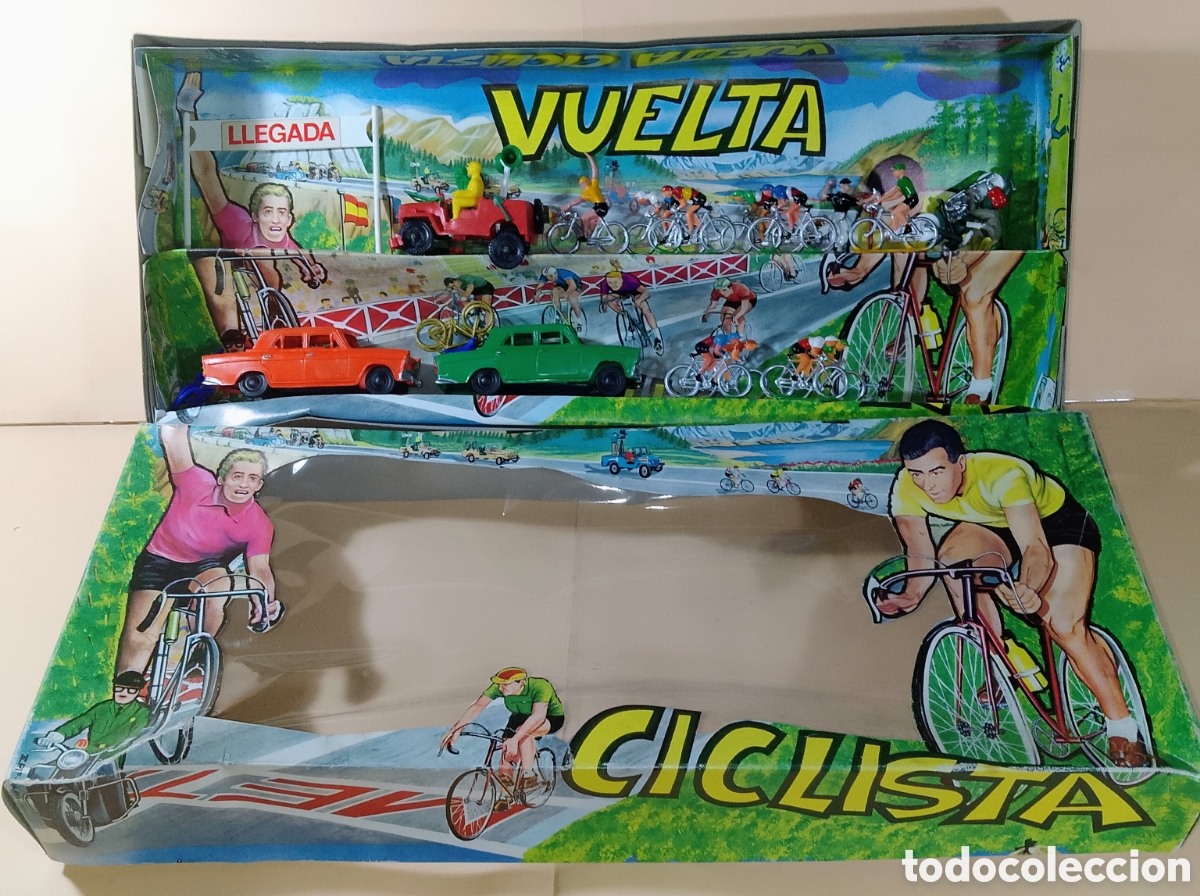 Reproducciones Figuras de Acci&oacute;n: Caja grande de Ciclistas de pl&aacute;stico fabricadas por Mariano Sotorres