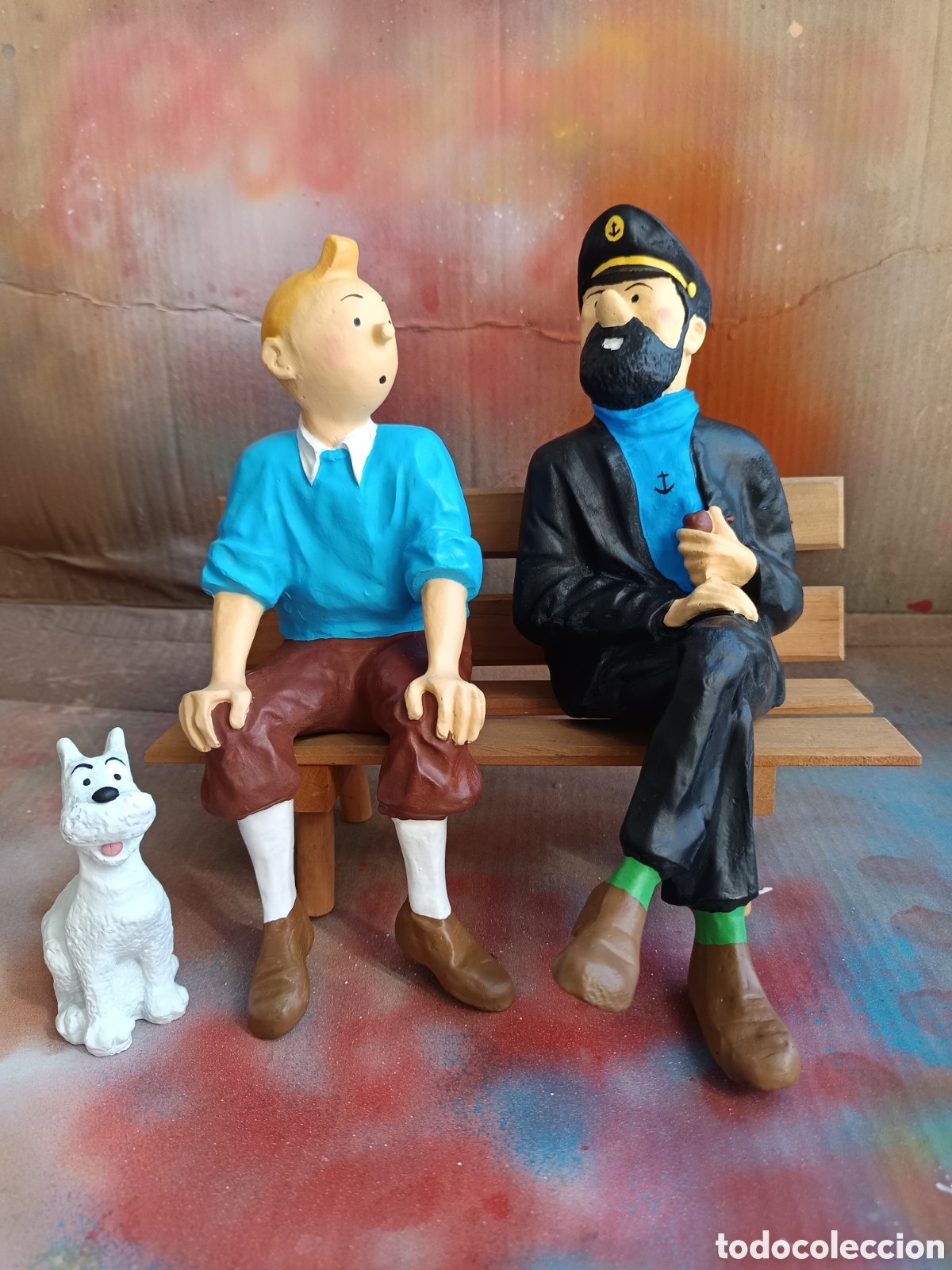 Reprodu&ccedil;&otilde;es Figuras de A&ccedil;&atilde;o: Figuras Tintin, Capit&aacute;n Haddock y Mil&uacute; (30cm)