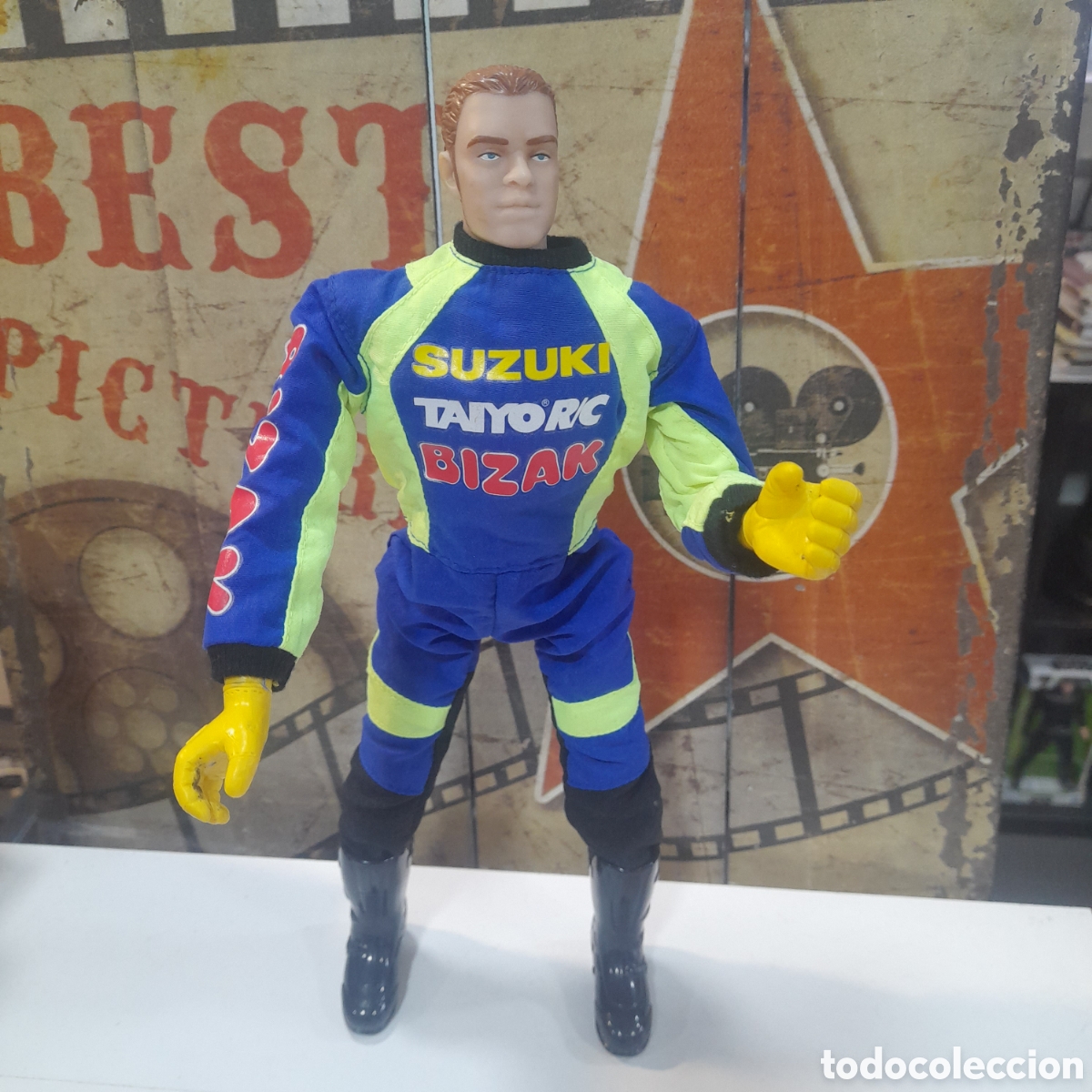 Reproducciones figuras de acci&oacute;n: Figura motorista Suzuki
