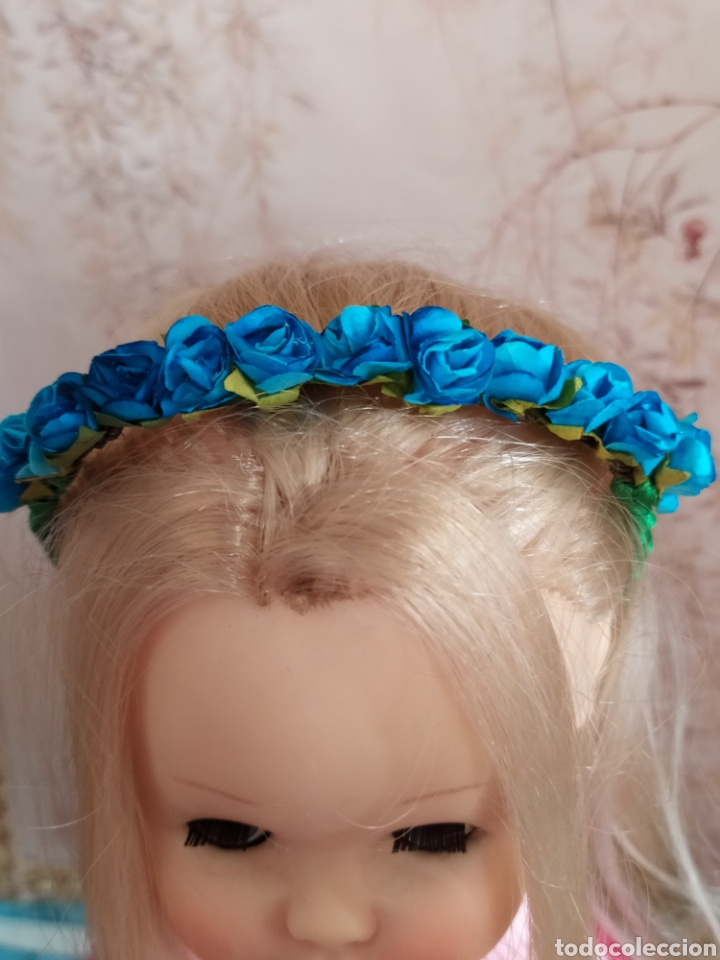 Reproducciones mu&ntilde;ecas espa&ntilde;olas: Diadema de fores para nancy - Foto 1