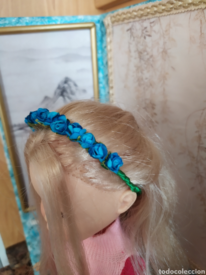 Reproducciones mu&ntilde;ecas espa&ntilde;olas: Diadema de fores para nancy - Foto 3