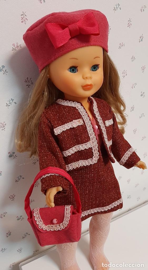 Reproducciones mu&ntilde;ecas espa&ntilde;olas: Traje, gorro y bolso para Nancy - Foto 3