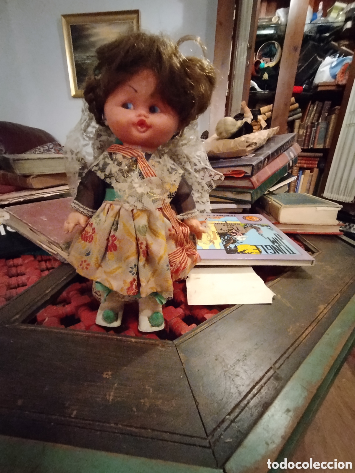 Reproducciones mu&ntilde;ecas espa&ntilde;olas: mu&ntilde;eca fallera vintage de souvenir, un art&iacute;culo t&iacute;pico de colecci&oacute;n regional fabricado principalment
