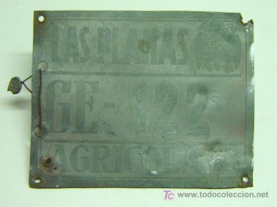 Voitures et Motocyclettes: MATRICULA DE CARRO AGRICOLA - LAS PLANAS (Girona)