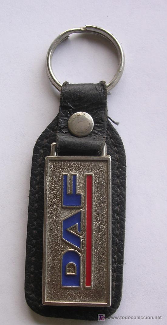 Autos und Motorr&auml;der: LLAVERO CAMIONES DAF DE ` DAF MOTOR &acute;; REALIZADO EN METAL CROMADO, ORIGINAL PRINCIPIOS A&Ntilde;OS 90