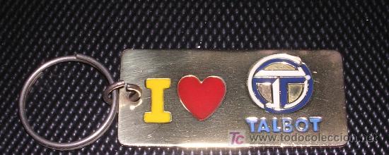 Autos und Motorr&auml;der: LLAVERO ` TALBOT &acute; ORIGINAL PRINCIPIOS A&Ntilde;OS 80; LAT&Oacute;N PULIDO Y ESMALTADO; A ESTRENAR
