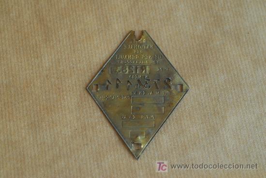 Coches y motocicletas: Placa de Renault. - Foto 2