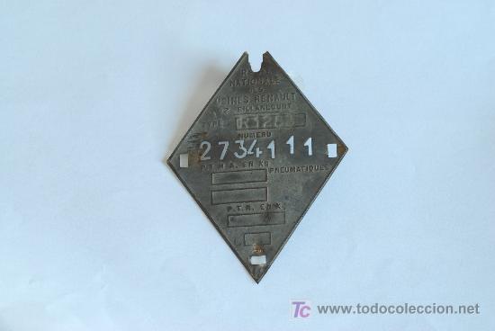 Coches y motocicletas: Placa de Renault. - Foto 3