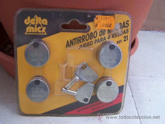 Automobili e Motociclette: Antirrobo de ruedas, kit para 4 ruedas. DeltaMics, ref.21