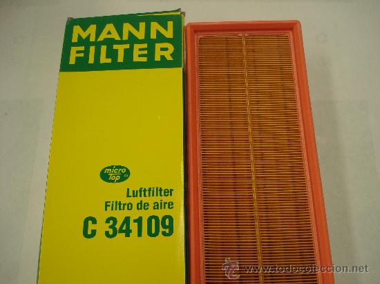 Autos und Motorr&auml;der: Filtro Aire MANN C34109 VW Golf I y II, Jetta....1.6d