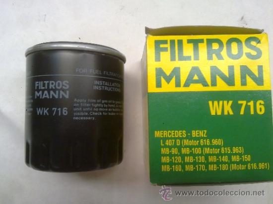 Autos und Motorr&auml;der: Filtro de Combustible Mann WK 716 Mercedes Diesel