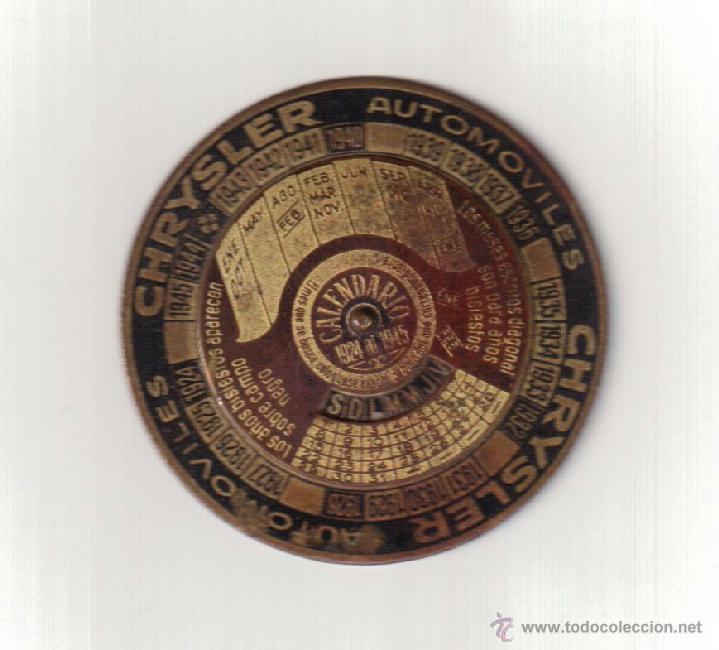 Coches y Motocicletas: Antiguo calendario autom&oacute;viles Chrysler 1924-1945