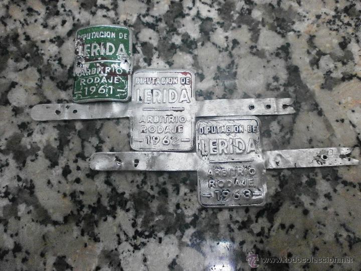 Autos und Motorr&auml;der: 3 PLACAS BICICLETA LERIDA A&Ntilde;OS 1961 - 62 - 63
