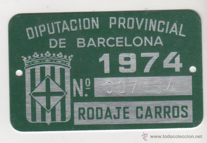 Automobili e Motociclette: matricula - arbitrios de la diputacion provincial de barcelona rodaje de carros matricula 1974