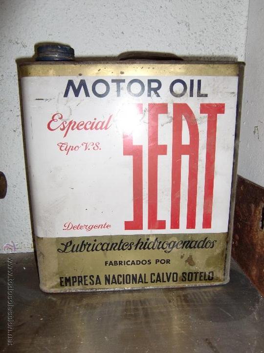 Voitures et Motocyclettes: Antigua lata de 5 litros seat a&ntilde;os 70