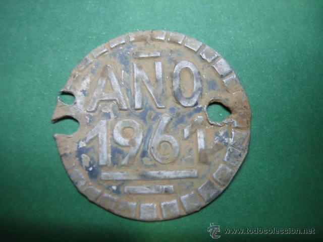 Autos und Motorr&auml;der: Chapa de circulaci&oacute;n a&ntilde;o 1961