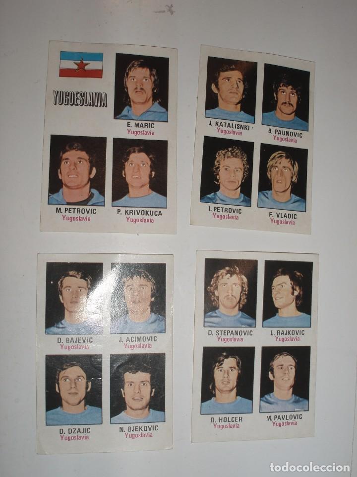 Autos und Motorr&auml;der: 4 CROMOS DEL ALBUM MUNICH 74 SELECCION YUGOESLAVIA COCA-COLA