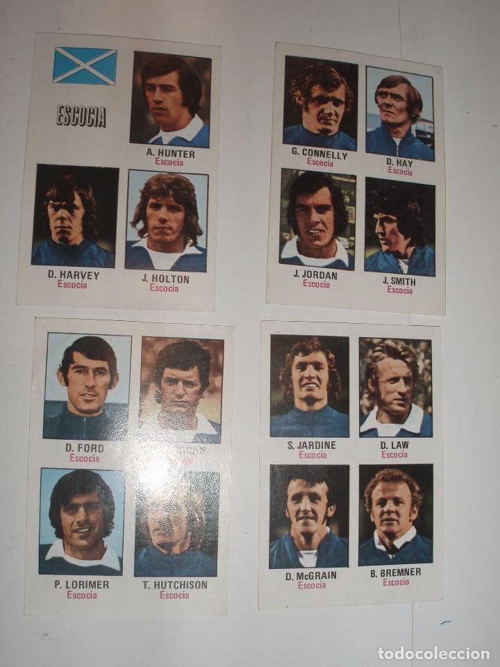 Autos und Motorr&auml;der: 4 CROMOS DEL ALBUM MUNICH-74 SELECCION ESCOCIA COCA-COLA