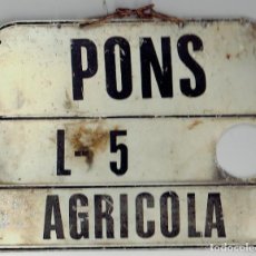 Coches y Motocicletas: PONS - MATRICULA AGRICOLA. Lote 102637619