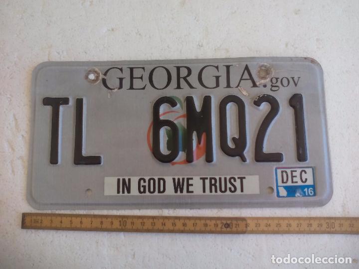 Automobili e Motociclette: Placa de matricula de coche Georgia.gov In god we trust. Estados Unidos.License Plate Tin sign