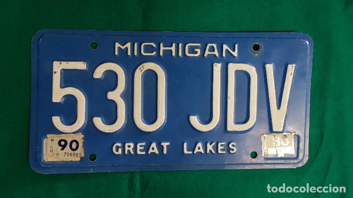 Autos und Motorr&auml;der: MATRICULA ESTADO DE MICHIGAN 1986 (ORIGINAL U.S.A.)