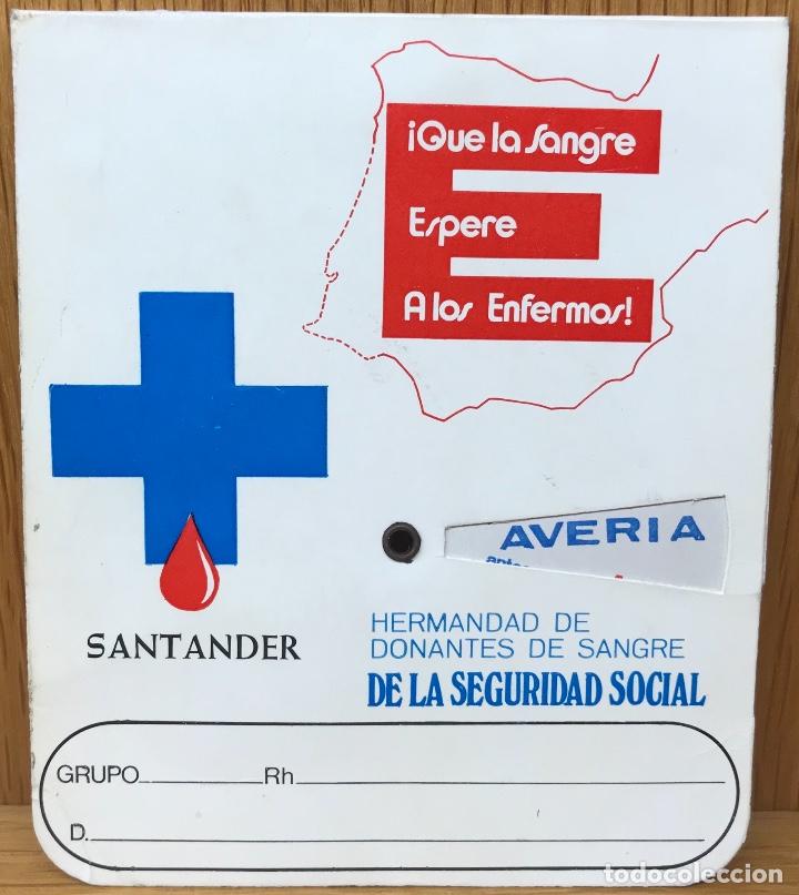 Autos und Motorr&auml;der: Disco control de Aparcamiento para veh&iacute;culos - Hermandad de Donantes de Sangre - Santander - A&ntilde;os 70