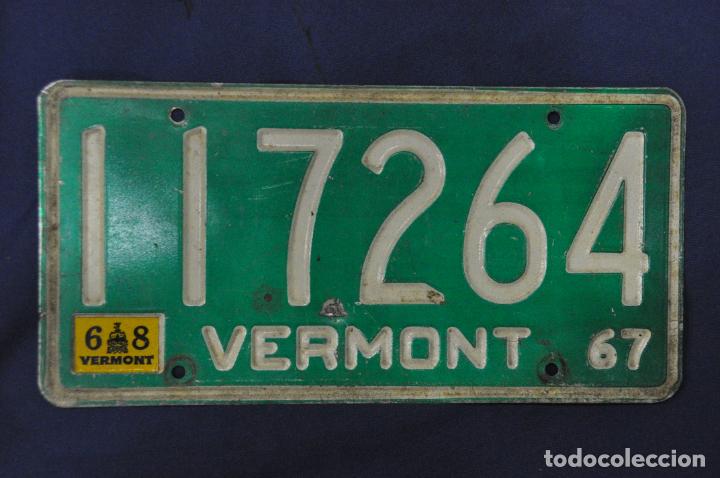 Voitures et Motocyclettes: Placa matr&iacute;cula de coche o autom&oacute;vil. Estados Unidos. Vermont