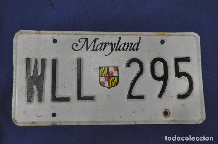 Voitures et Motocyclettes: Placa matr&iacute;cula de coche o autom&oacute;vil. Estados Unidos. Maryland