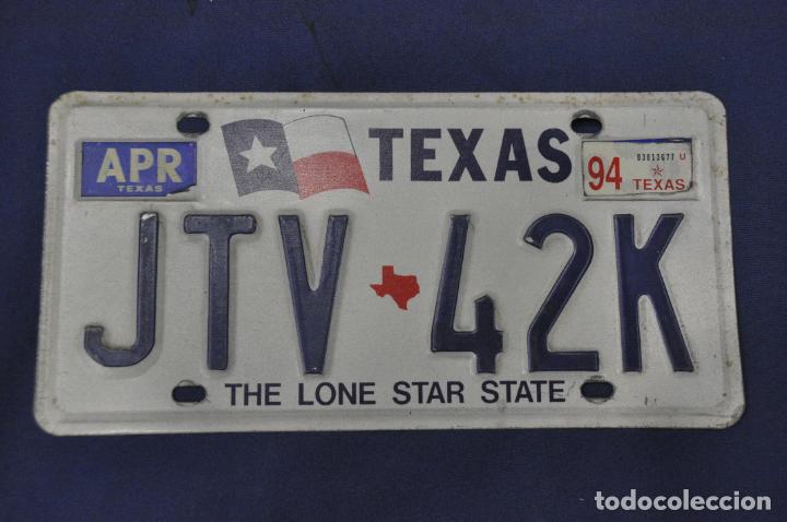 Voitures et Motocyclettes: Placa matr&iacute;cula de coche o autom&oacute;vil. Estados Unidos. Texas