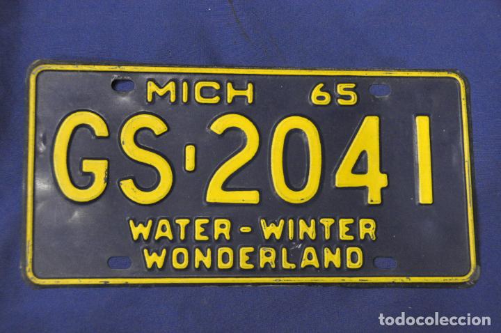 Voitures et Motocyclettes: Placa matr&iacute;cula de coche o autom&oacute;vil. Michigan. Water - Winter Wonderland.