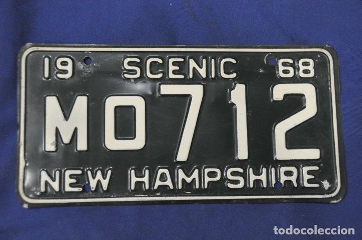 Voitures et Motocyclettes: Placa matr&iacute;cula de coche o autom&oacute;vil. Estados Unidos. New Hampshire.