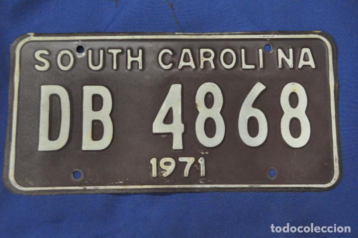 Voitures et Motocyclettes: Placa matr&iacute;cula de coche o autom&oacute;vil. Estados Unidos. South Carolina.