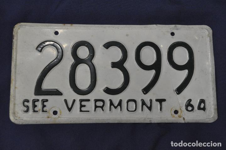 Voitures et Motocyclettes: Placa matr&iacute;cula de coche o autom&oacute;vil. Estados Unidos. Vermont.