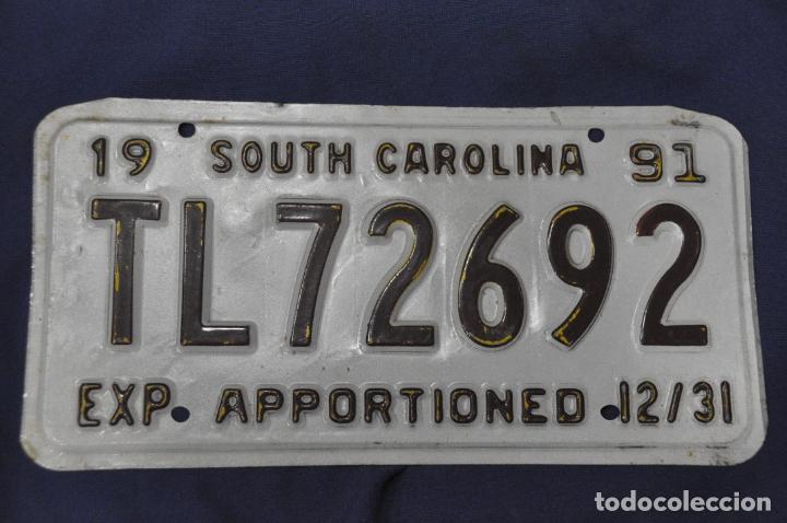 Voitures et Motocyclettes: Placa matr&iacute;cula de coche o autom&oacute;vil. Estados Unidos. South Carolina