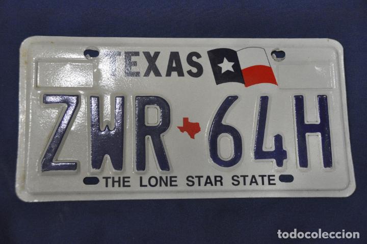 Autos und Motorr&auml;der: Placa matr&iacute;cula de coche o autom&oacute;vil. Estados Unidos. Texas.