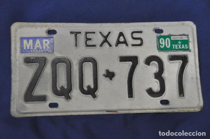 Autos und Motorr&auml;der: Placa matr&iacute;cula de coche o autom&oacute;vil. Estados Unidos. Texas.