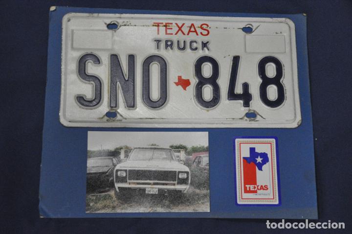 Autos und Motorr&auml;der: Placa matr&iacute;cula de coche o autom&oacute;vil. Estados Unidos. Texas.