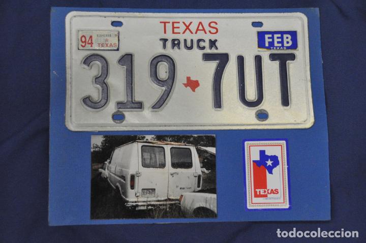 Autos und Motorr&auml;der: Placa matr&iacute;cula de coche o autom&oacute;vil. Estados Unidos. Texas.