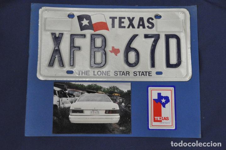 Autos und Motorr&auml;der: Placa matr&iacute;cula de coche o autom&oacute;vil. Estados Unidos. Texas.