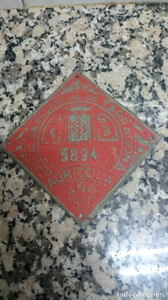 Autos und Motorr&auml;der: PLACA AGRICOLA A&Ntilde;O 1950 - DIPUTACION PROVINCIAL DE TARRAGONA