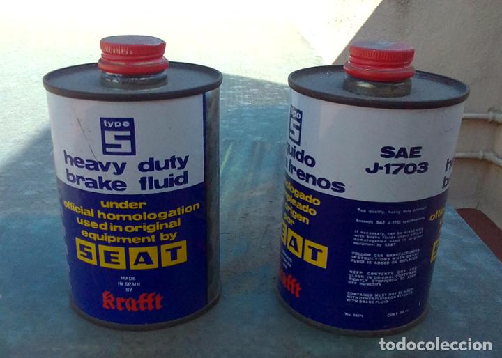Autos und Motorr&auml;der: 2 latas liquido frenos Kraff SAE j-1703 de seat cl&aacute;sico