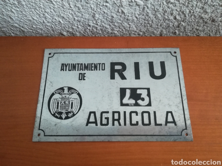 Automobili e Motociclette: Placa circulaci&oacute;n agr&iacute;cola Ayuntamiento Riu - Cerdanya - escudo &aacute;guila