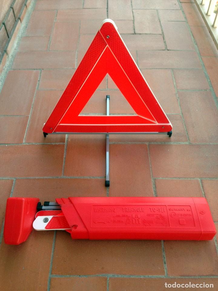Autos und Motorr&auml;der: TRIANGULO REFLECTANTE SE&Ntilde;ALIZACION AVISO EMERGENCIA CARRETERA SUWARY TO-5/I JUEGO PAR PLEGABLE