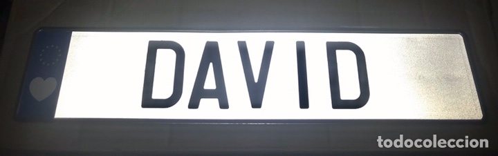 Automobili e Motociclette: MATR&Iacute;CULA PARA COCHE PERSONALIZADA CON NOMBRE DAVID