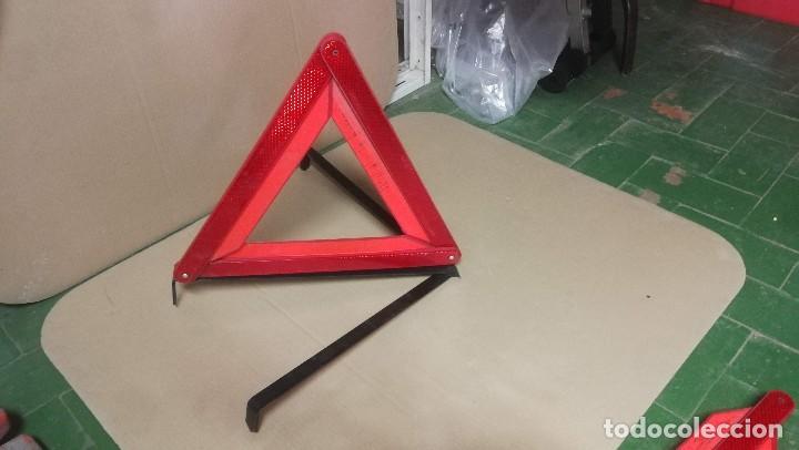 Autos und Motorr&auml;der: TRIANGULOS ANTIGUOS REFLECTANTES LOTE DE 3 A&Ntilde;OS 80