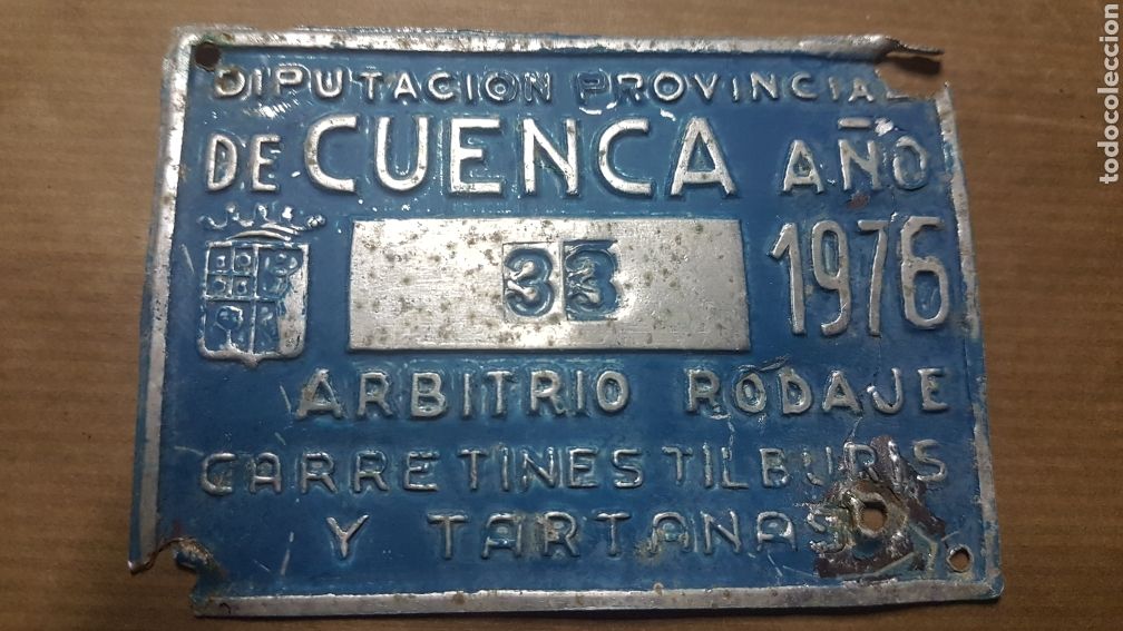 Autos und Motorr&auml;der: Rara matricula Cuenca 1976 carretines tilburis y tartanas