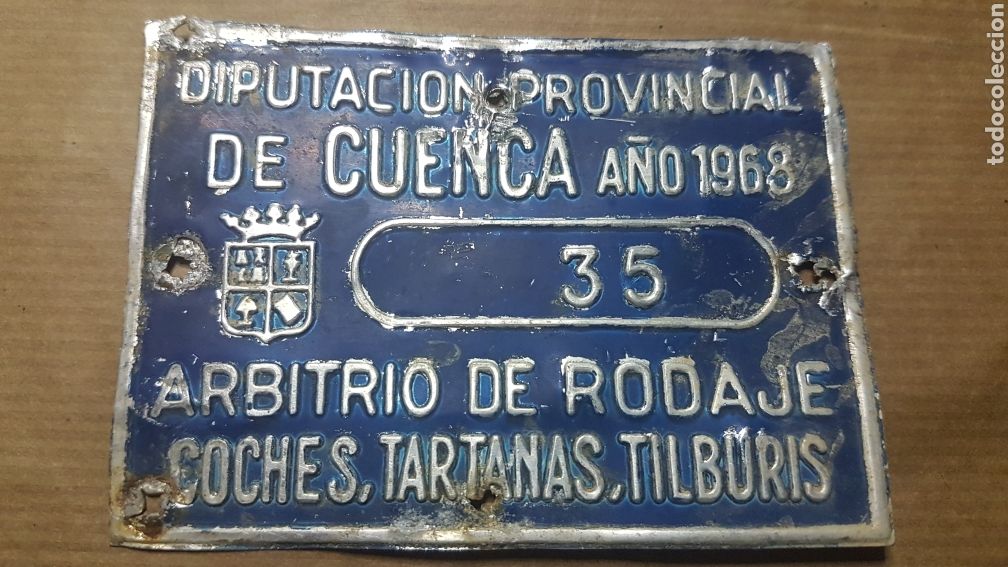 Autos und Motorr&auml;der: Matr&iacute;cula Cuenca 1968 coches tartanas y tilburis