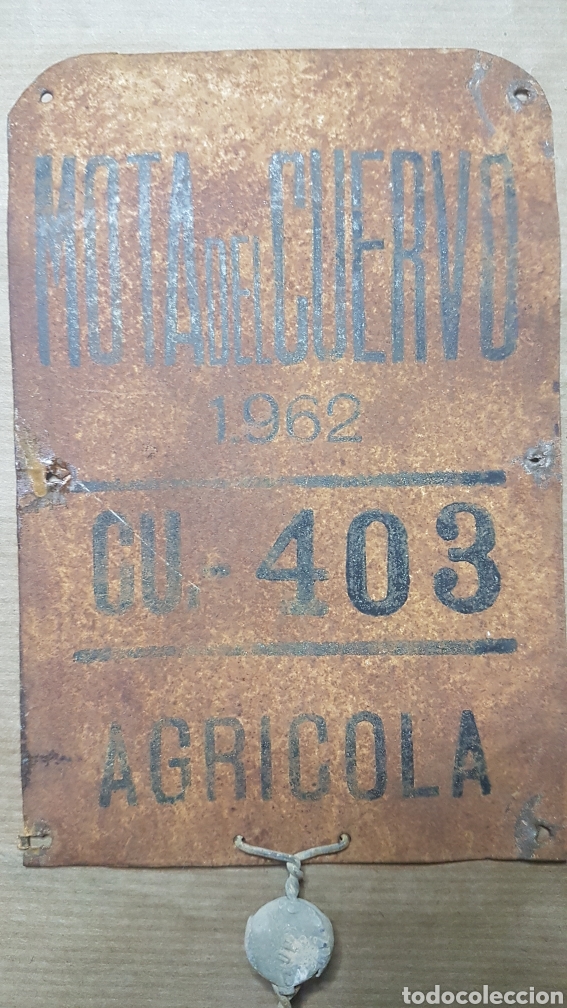 Autos und Motorr&auml;der: Matr&iacute;cula agricila 1962 Mota del Cuervo