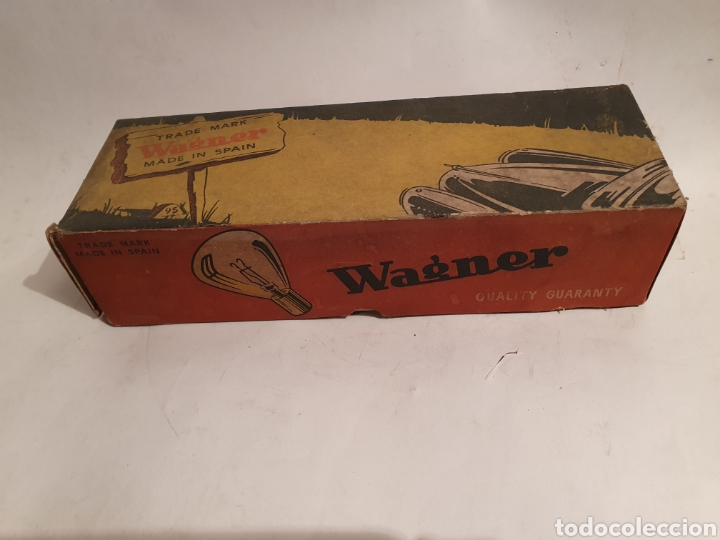 Automobili e Motociclette: WAGNER. ANTIGUA CAJA BOMBILLAS COCHE, (MOTO?). 12 LAMPARAS. MADE IN SPAIN. A&Ntilde;OS 50